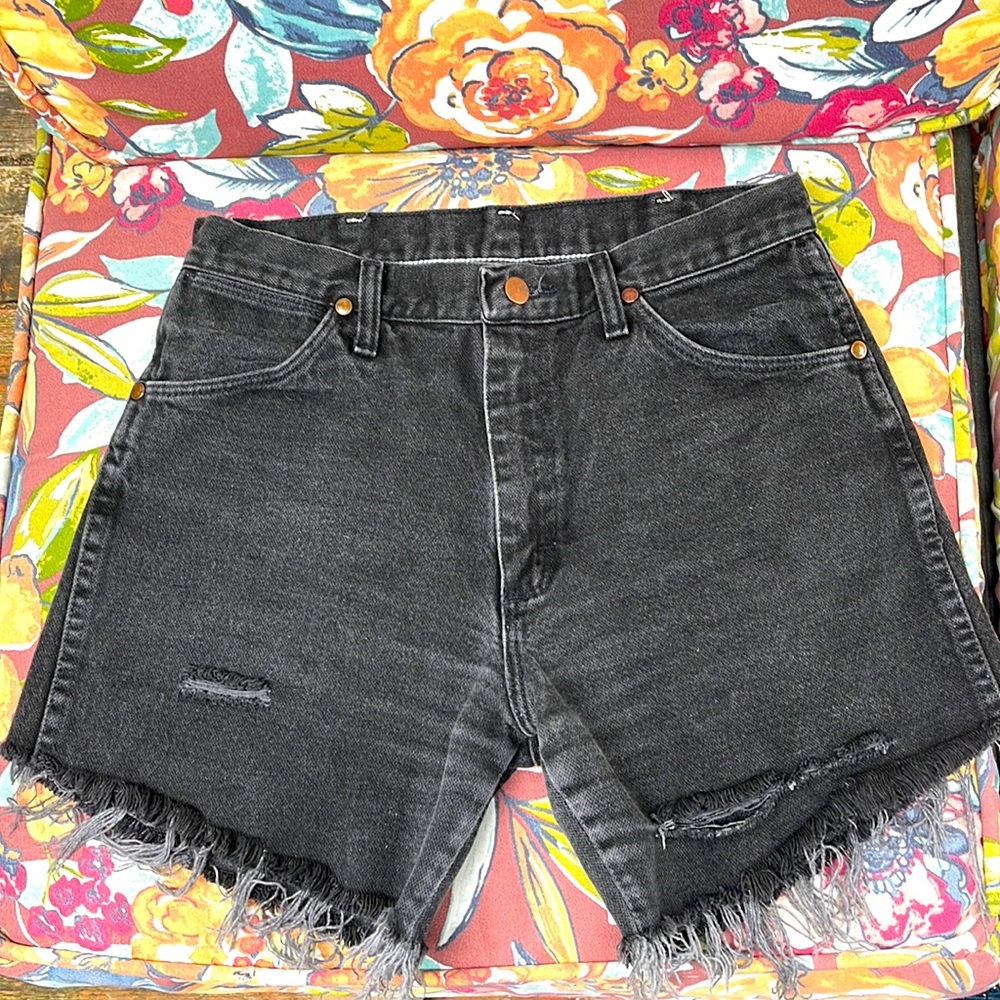 Wrangler black jean shorts